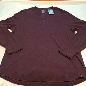 NWT Men’s AEO, Active flex, long sleeve, quarter button t shirt